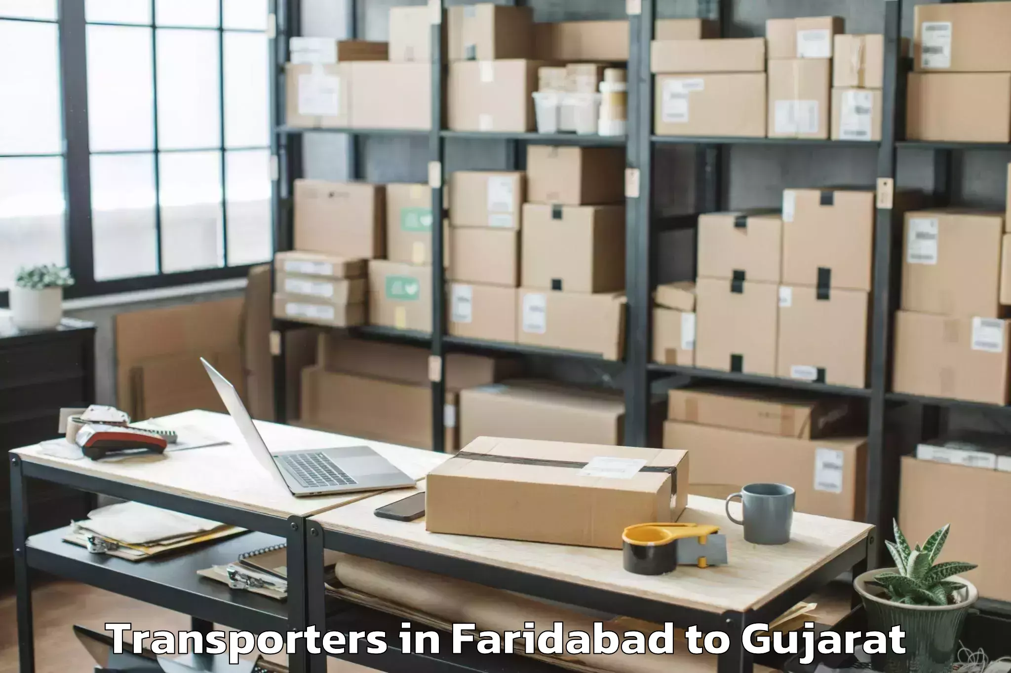 Trusted Faridabad to Gussar Transporters